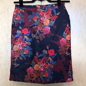 Anthropologie beautiful floral and lace skirt